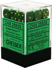 Load image into Gallery viewer, Chessex D6 Speckled 12mm d6 Golden Recon Dice Block
