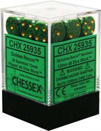 Chessex D6 Speckled 12mm d6 Golden Recon Dice Block