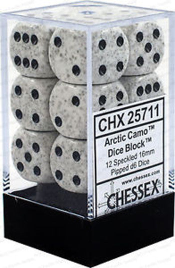 Chessex D6 Speckled 16mm d6 Arctic Camo Dice Block
