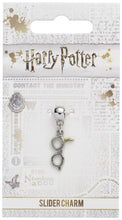 Load image into Gallery viewer, Harry Potter Silver Plated Slider Charm Lightning Bolt with Glasses
