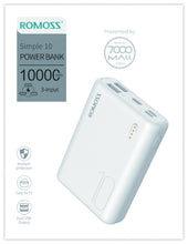 Load image into Gallery viewer, Romoss Power Bank Simple 10 10,000 mAh Charger
