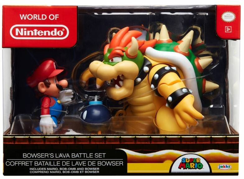 World of Nintendo Mario vs Bowser Diorama Set