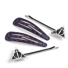 Load image into Gallery viewer, Harry Potter Hair Clip Set Deathly Hallows
