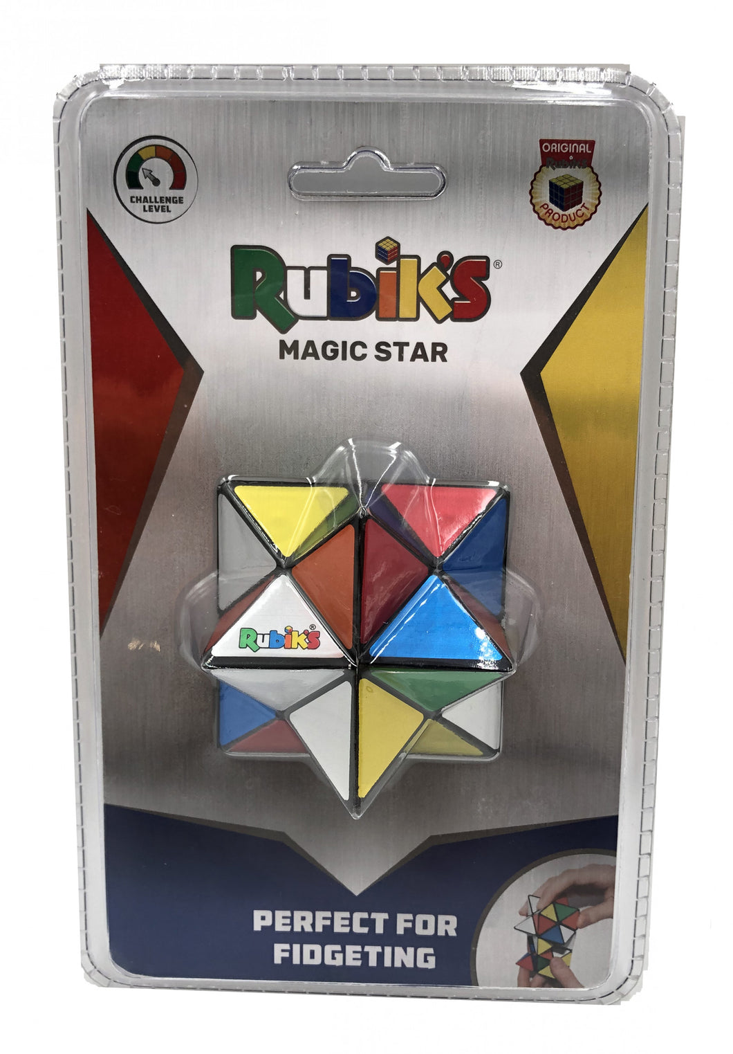 Rubiks Magic Star Fidget Cube Puzzle Metallic