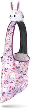 Load image into Gallery viewer, Tee Turtle - Plushie Tote Bag - Light Purple Crafting Tote Bag and White Crafting Bunny Plushie
