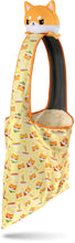 Load image into Gallery viewer, Tee Turtle - Plushie Tote Bag - Orange Ramen Tote Bag and Orange Shiba Inu Plushie
