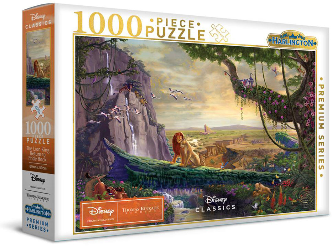 Harlington Thomas Kinkade PQ Disney The Lion King Return to Pride Rock 1000 Piece Puzzle