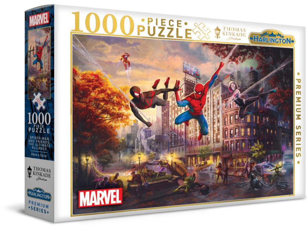 Harlington Thomas Kinkade PQ Marvel Spiderman and Friends The Ultimate Alliance 1000 Piece Puzzle