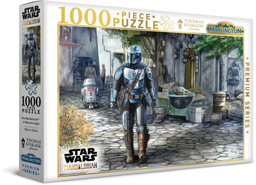 Harlington Thomas Kinkade PQ - Star Wars - The Mandalorian A Welcome Sight 1000 Piece Puzzle