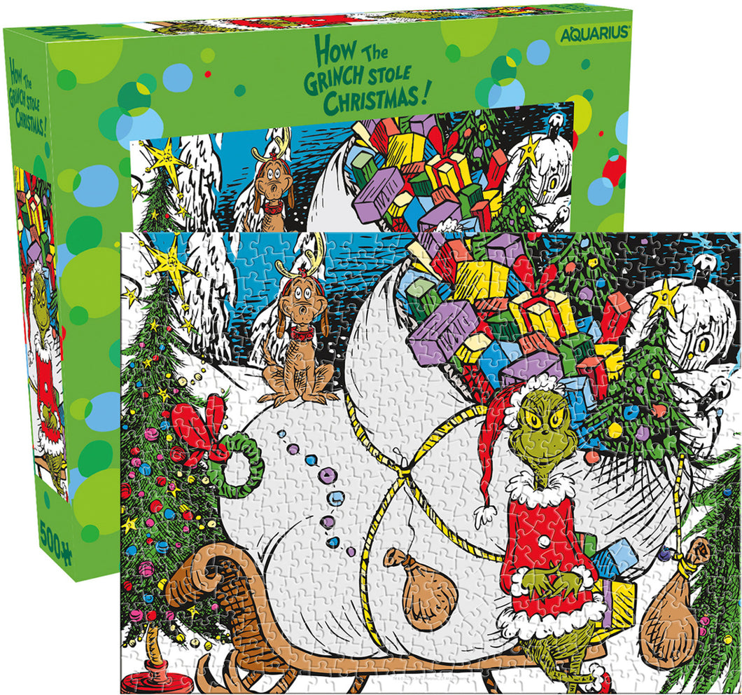 Aquarius Puzzle How the Grinch Stole Christmas Sleigh Puzzle 500 pieces