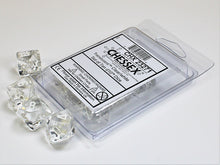 Load image into Gallery viewer, D10 Dice Translucent Clear/white Set of Ten d10s
