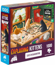 Load image into Gallery viewer, Exploding Kittens Puzzle Cats in Quarantine 1,000 pieces
