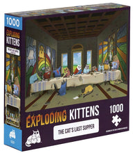 Load image into Gallery viewer, Exploding Kittens Puzzle Cats Last Supper 1,000 pieces
