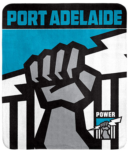 AFL Polar Fleece Rug Port Adelaide Power