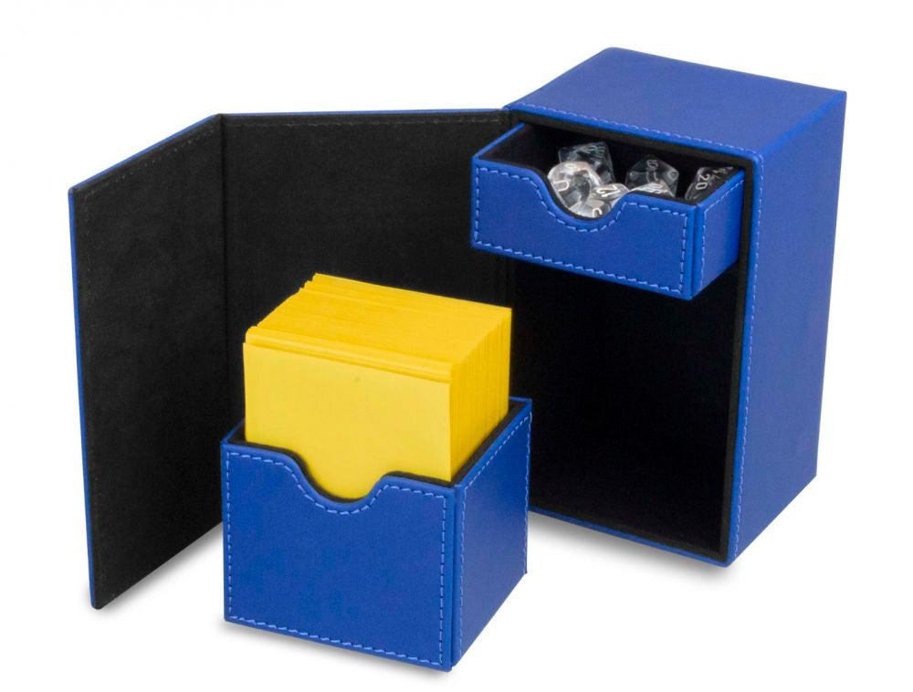 BCW Deck Vault Box LX Blue (Holds 80 cards)