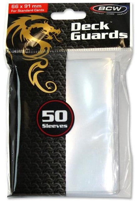 BCW Card Deck Protectors Standard Clear (66mm x 93mm) (50 Sleeves Per Pack)