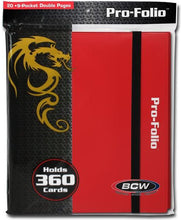 Load image into Gallery viewer, BCW Pro Folio Binder 9 Pocket Red
