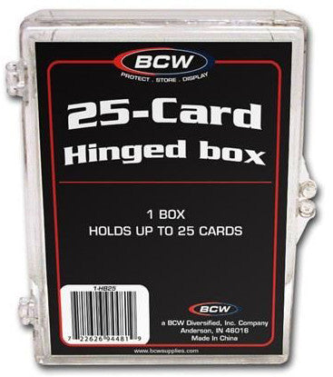 BCW Hinged Box 25 Trading Cards Count