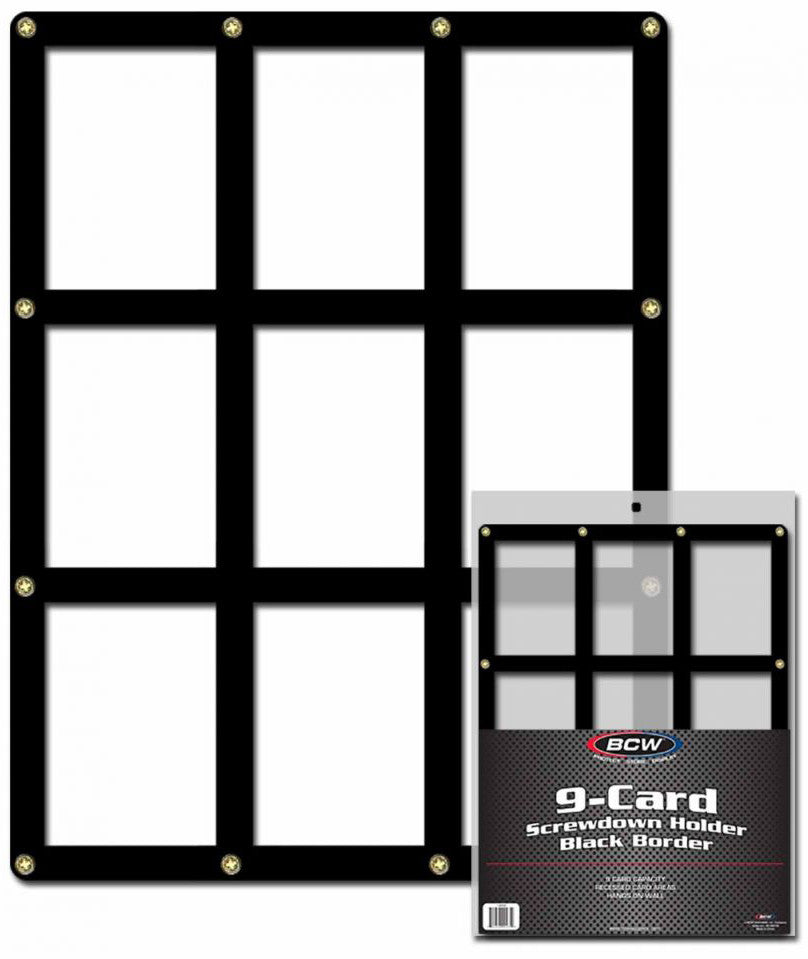 BCW Screwdown Holder 9 Card Black Border