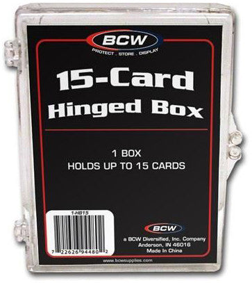 BCW Trading Card Hinged Box 15 Count