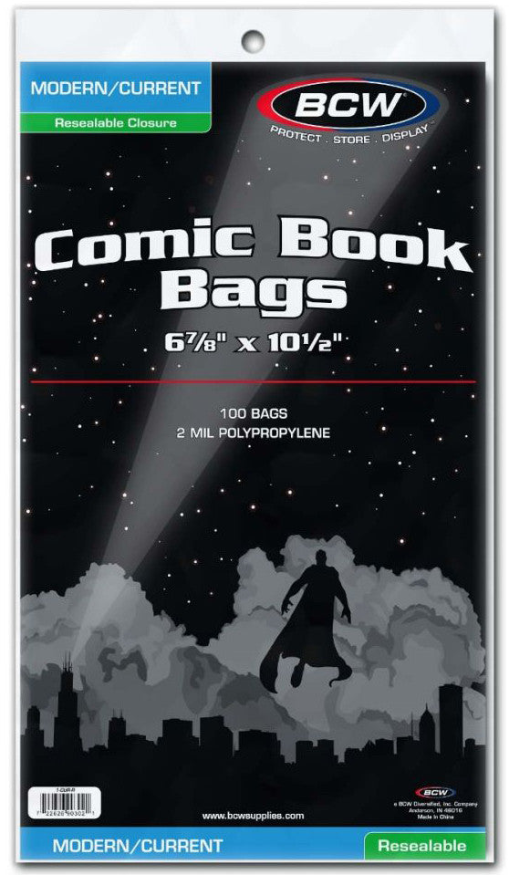 BCW Comic Book Bags Resealable Modern/Current Comic Books (6