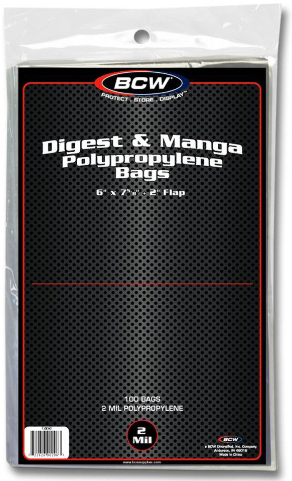 BCW Digest or Manga Bags (6