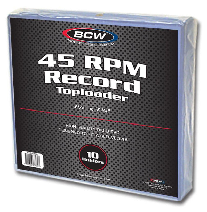 BCW Toploader Holder Record 45 RPM (7.5