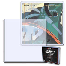 Load image into Gallery viewer, BCW Toploader Holder Record 45 RPM (7.5&quot; x 7.75&quot;) (10 Holders Per Pack)
