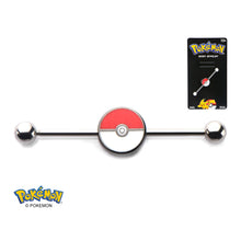 Load image into Gallery viewer, Pokemon Earrings Pokeball Barbell 14G 1 3/8&#39;
