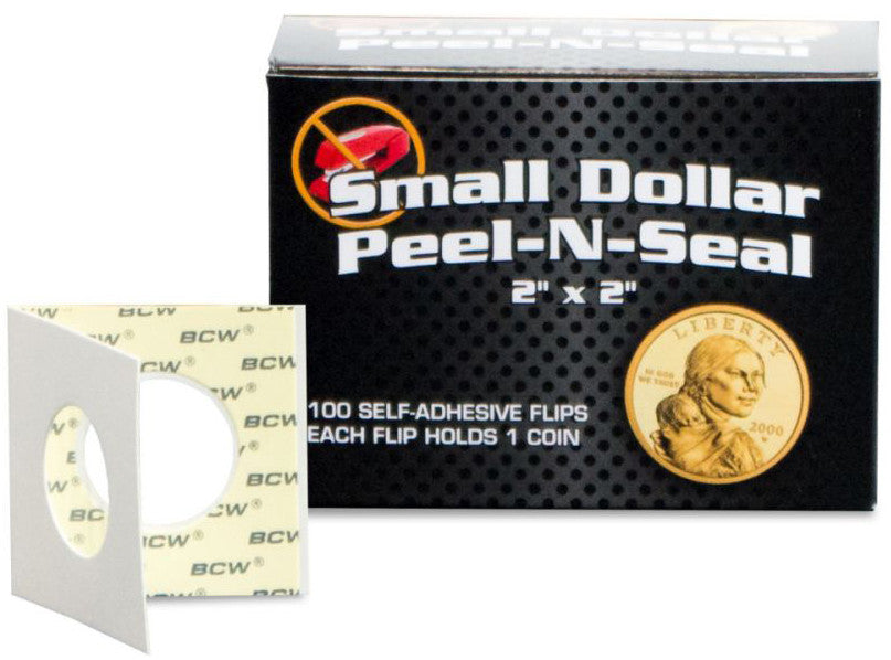 BCW Peel n Seal Paper Flips Adhesive Small Dollar (2