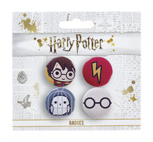 Load image into Gallery viewer, Harry Potter Chibi Button Badge Set 1 (Harry/Hedwig)
