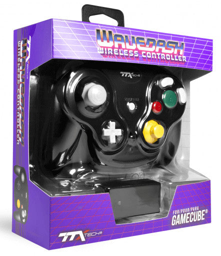 NGC Gamecube Wireless Wavedash 2.4GHZ Controller - Black