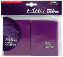 Load image into Gallery viewer, BCW Deck Protectors Standard Elite2 Matte Mulberry (66mm x 93mm) (100 Sleeves Per Pack)
