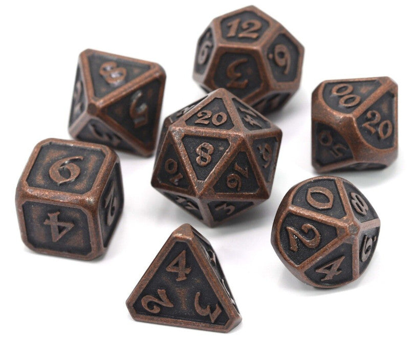 Die Hard Dice Metal Set Polyhedral - Mythica Dark Copper