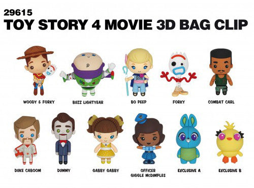 Keyring 3D Blind Bag Disney Toy Story 4 Movie (CDU of 24)