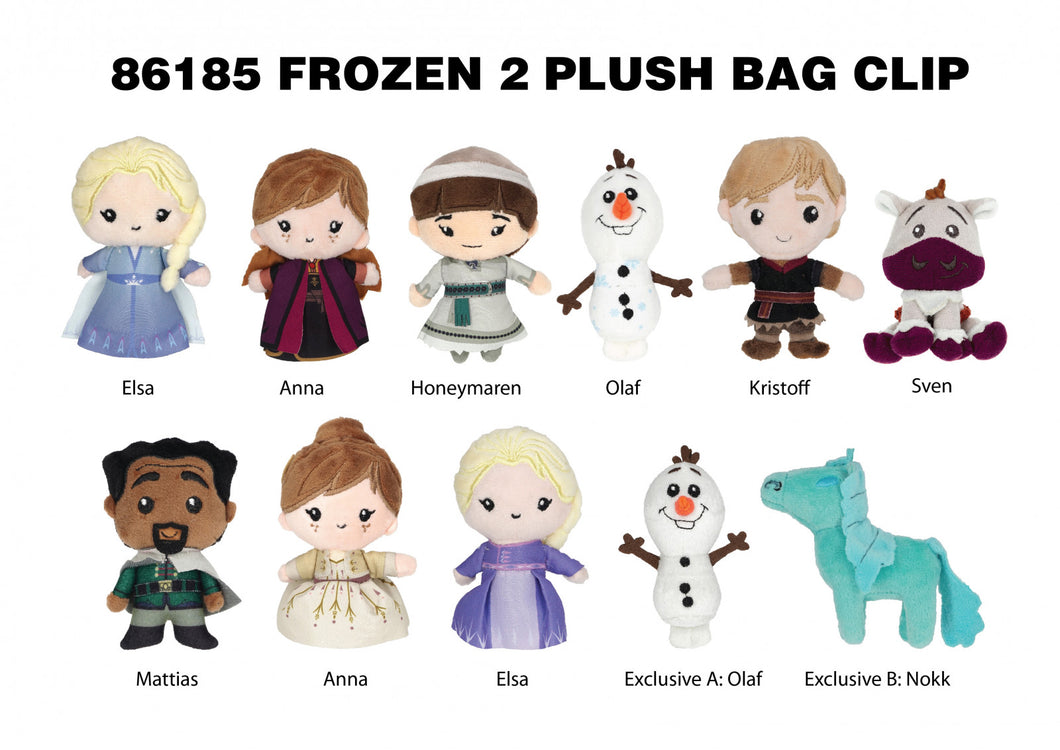 Keyring Plush Blind Bag Disney Frozen 2 (CDU of 24)