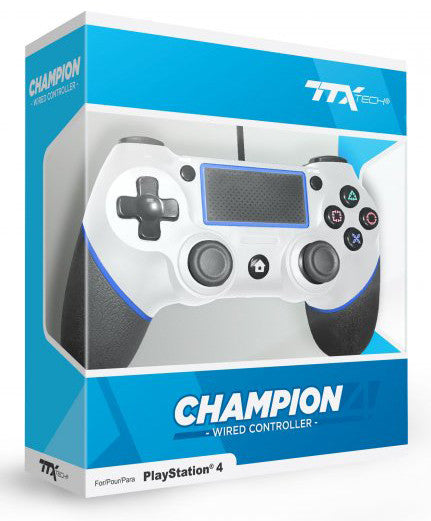 PS4 TTX Tech Champion Wired Controller - White