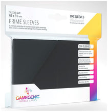 Load image into Gallery viewer, Gamegenic Prime Card Sleeves Black (66mm x 91mm) (100 Sleeves Per Pack)
