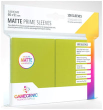 Load image into Gallery viewer, Gamegenic Matte Prime Card Sleeves Lime (66mm x 91mm) (100 Sleeves Per Pack)

