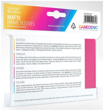 Load image into Gallery viewer, Gamegenic Matte Prime Card Sleeves Pink (66mm x 91mm) (100 Sleeves Per Pack)
