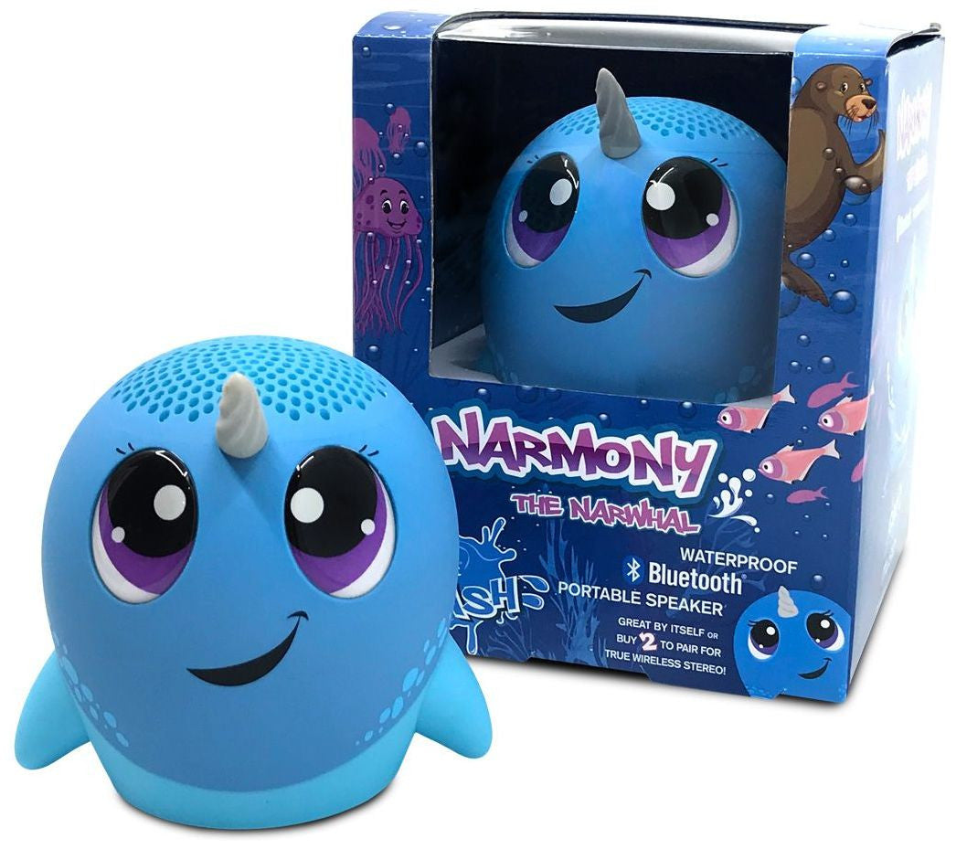 My Audio Pet Bluetooth Speaker Waterproof Splash Pet - Narmony the Narwal