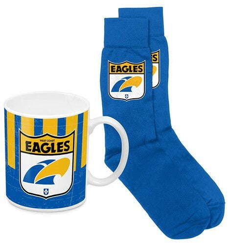 AFL Coffee Mug and Sock Pack Heritage West Coast Eagles