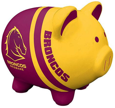 NRL Piggy Money Box Brisbane Broncos