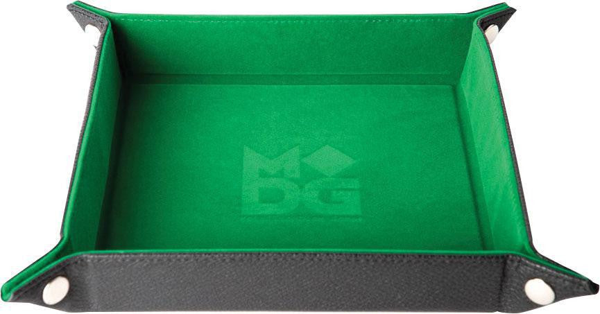 MDG Velvet Folding Dice Tray - Green (10