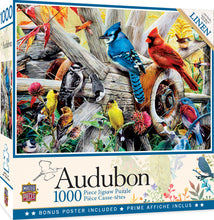 Load image into Gallery viewer, Masterpieces Puzzle Audubon Backyard Birds Puzzle 1,000 pieces
