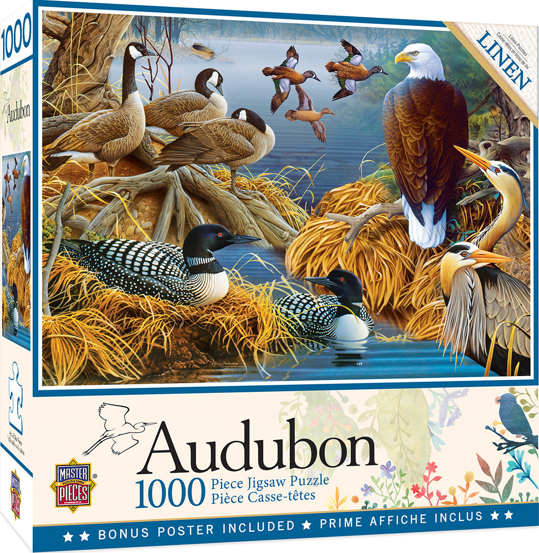 Masterpieces Puzzle Audubon Lake Life Puzzle 1,000 pieces