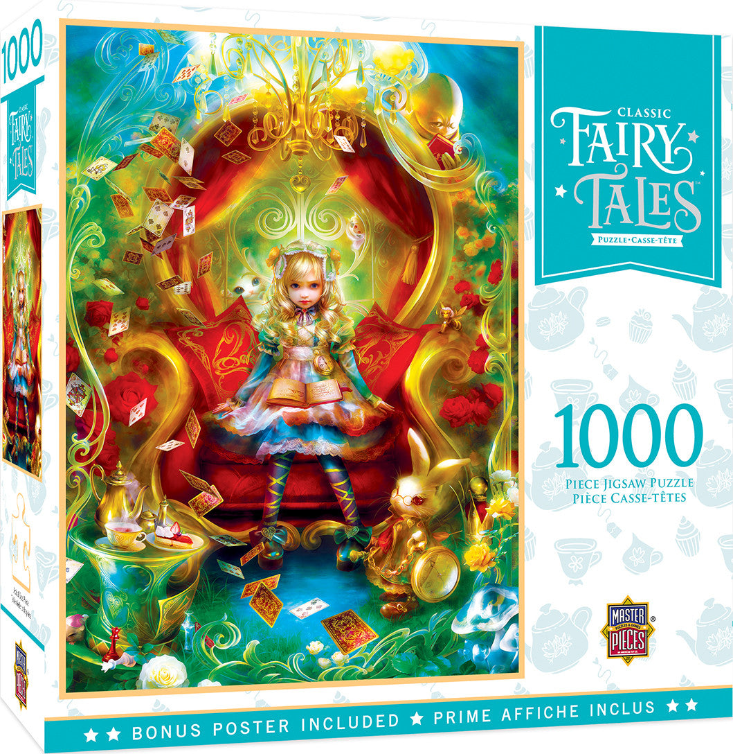 Masterpieces Puzzle Classic Fairy Tales Alice in Wonderland Tea Party Time Puzzle 1,000 pieces