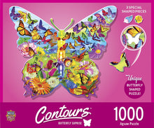 Load image into Gallery viewer, Masterpieces Puzzle Contours Shaped Butterfly Shape Puzzle 1,000 pieces
