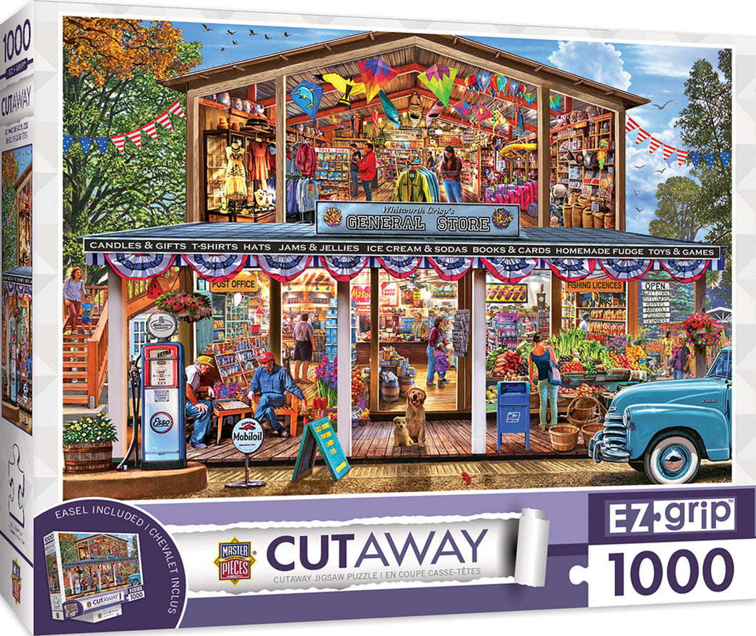 Masterpieces Puzzle Cutaway Hometown Market Ez Grip Puzzle 1,000 pieces