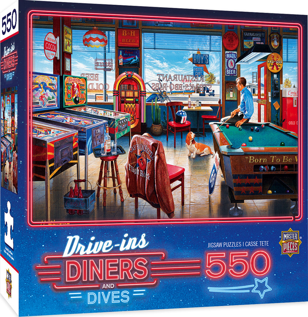 Masterpieces Puzzle Drive Ins, Diners & Dives Pockets Pool & Pub Puzzle 550 pieces